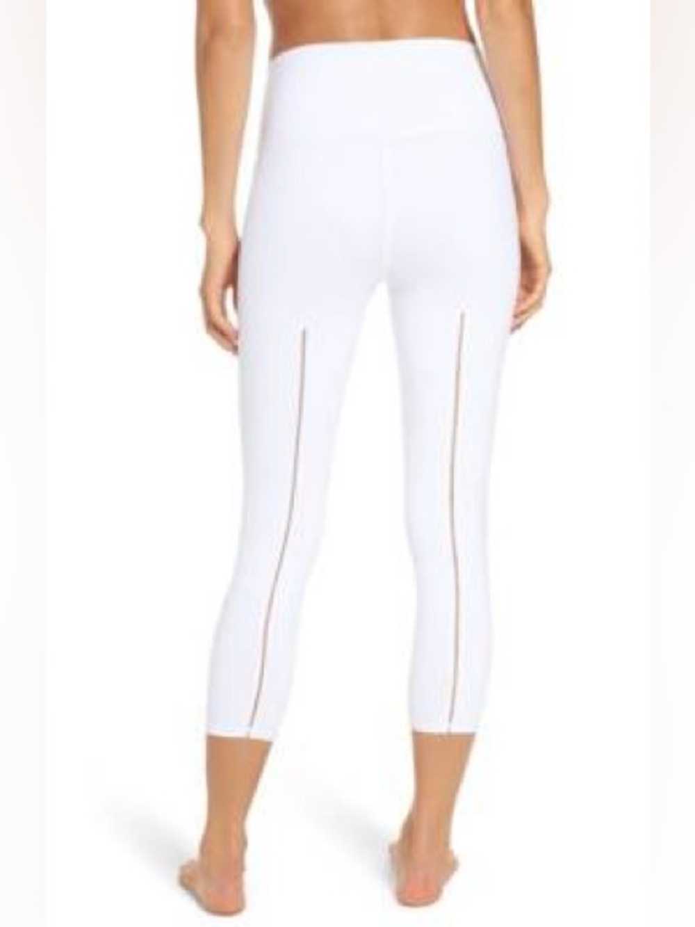 Alo Yoga High Waist Dash 7/8th Capri Cropped Tights in White, Women’s size Small - Picture 1 of 16